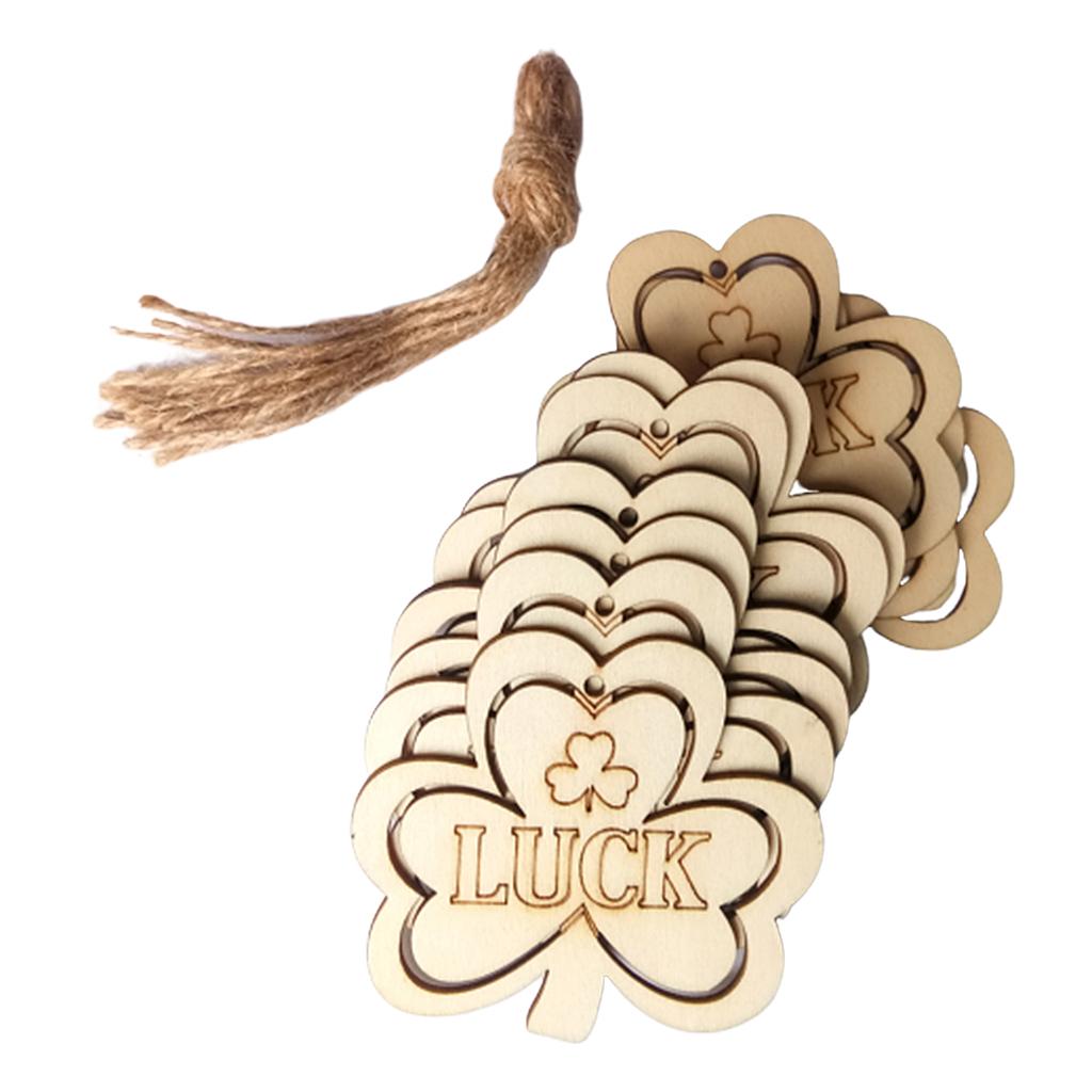 20x Hollow Wood   Slice Pieces Hanging Pendant DIY Party Home Ornaments