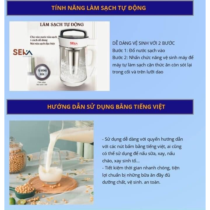 Máy Làm Sữa Hạt SEKA LN-D28 - Hàng Chính Hãng