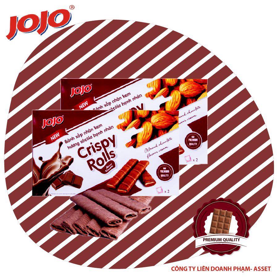 COMBO 6: 5 GÓI BÁNH XỐP ỐNG JOJO NHÂN SÔCÔLA HẠNH NHÂN 150G + 5 GÓI BÁNH XỐP ỐNG JOJO NHÂN BLUEBERRY 150G