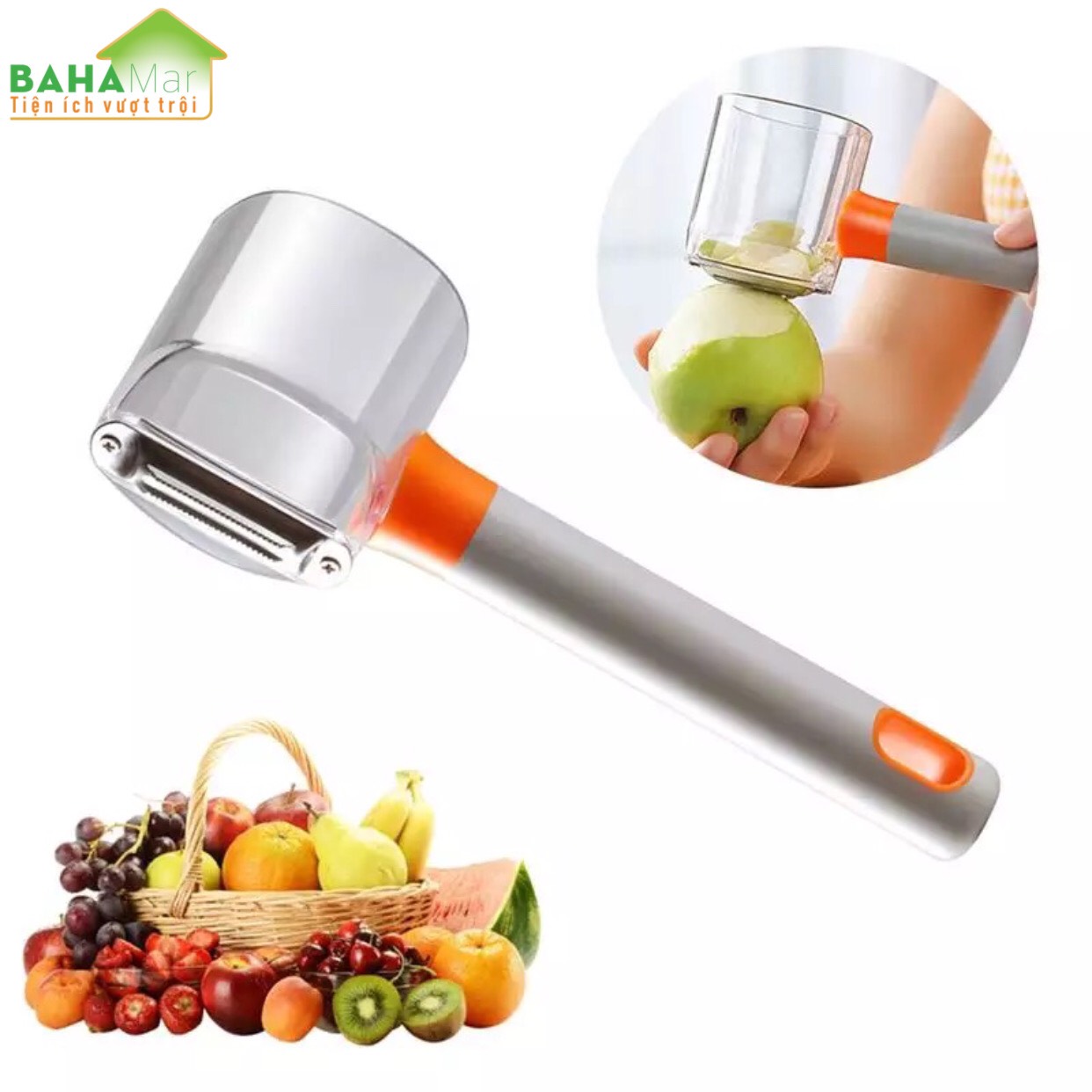 CỐC GỌT CỦ QUẢ, TRÁI CÂY ĐA NĂNG TỰ GOM GỌN VỎ "BAHAMAR" rất thuận tiện trong sử dụng, là dụng cụ cần thiết mỗi gia đình. Có thể mang theo đi du lịch, cắm trại
