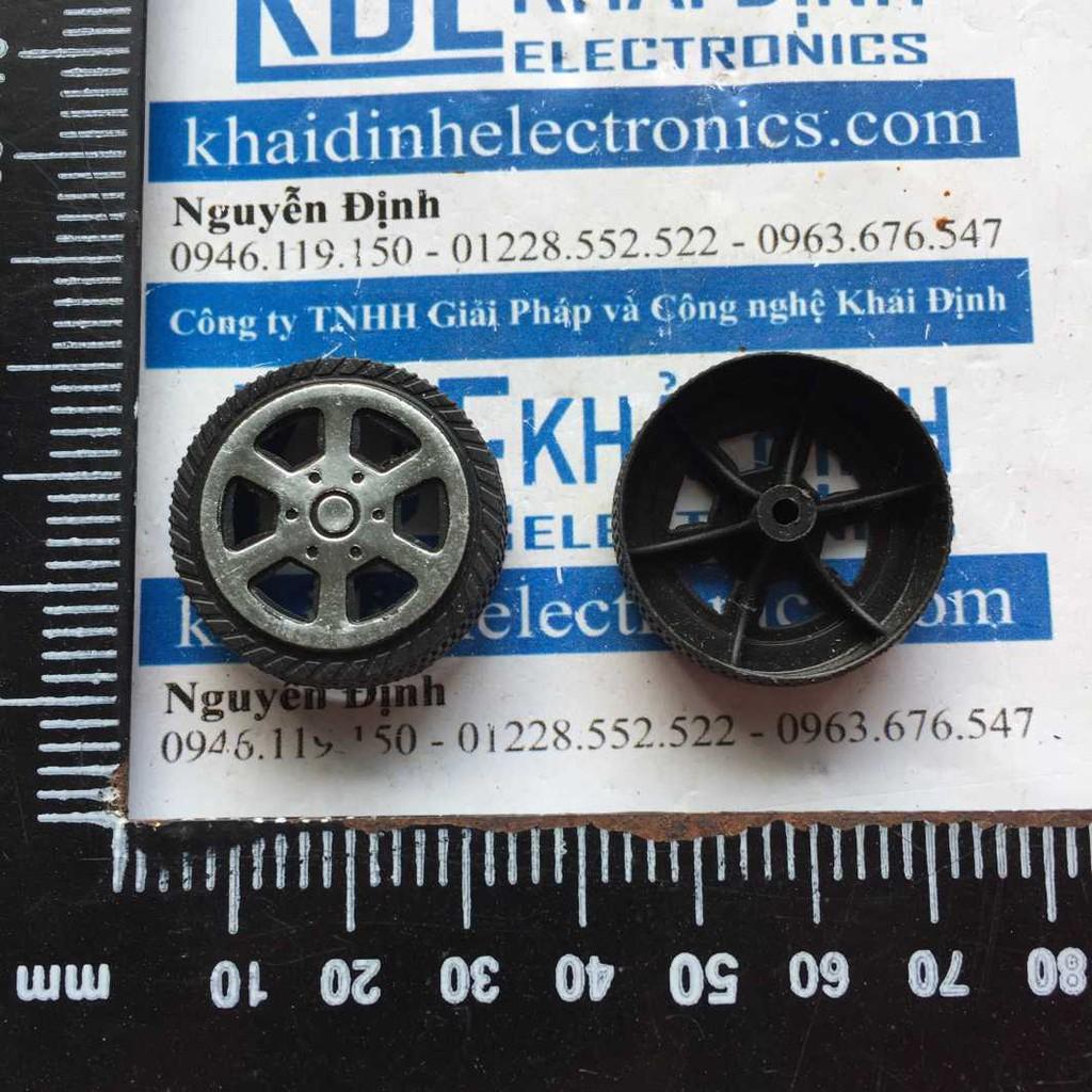 5 cái bánh xe nhựa, không lốp 30mm trục 2.5mm kde3463