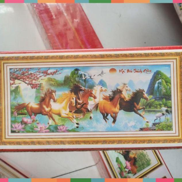 Tranh đính đá Mã đáo thành công kt 150*66cm