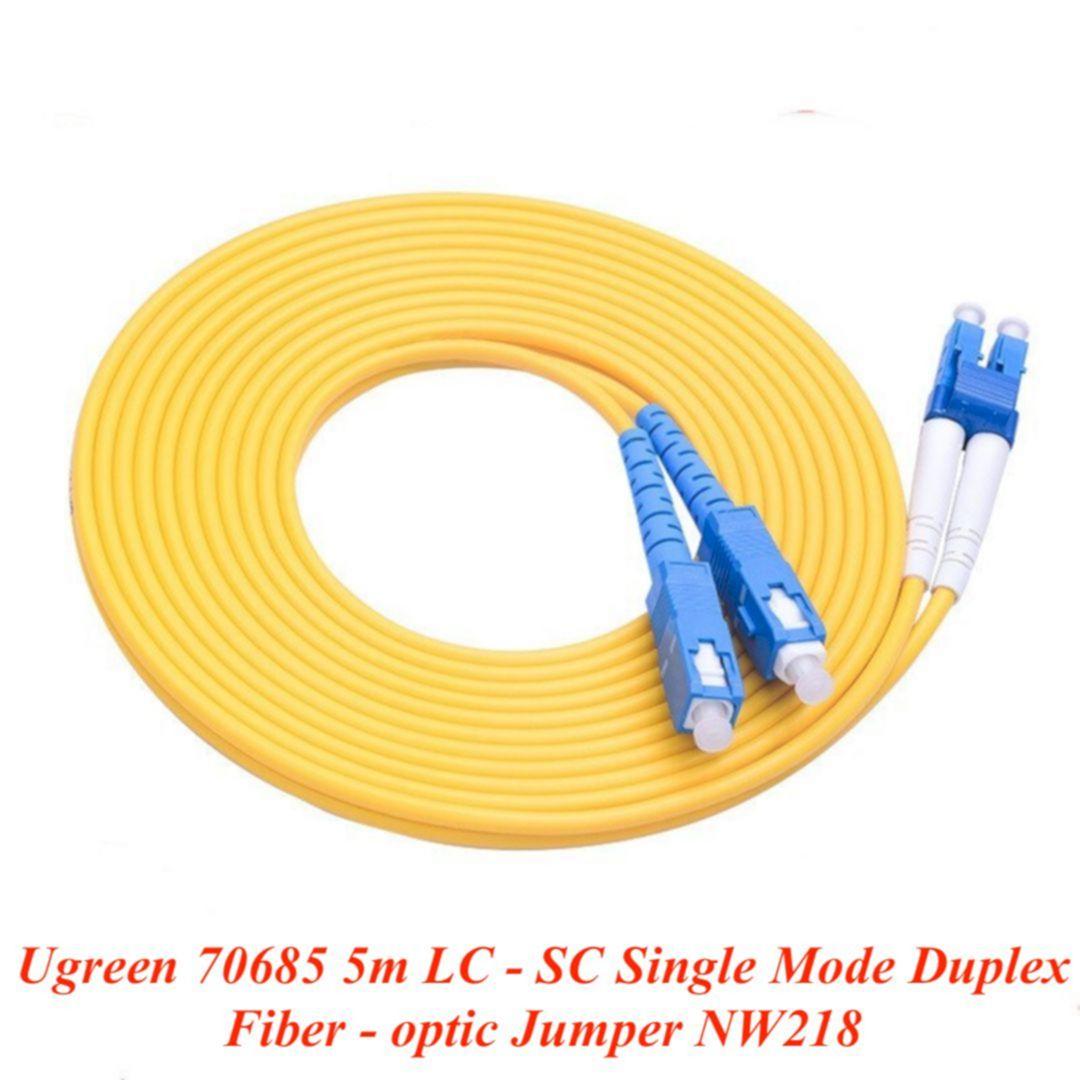 Hình ảnh Ugreen UG70685NW218TK 5M LC-SC Màu vàng Cáp nhảy quang Single mode Duplex Fiber - HÀNG CHÍNH HÃNG