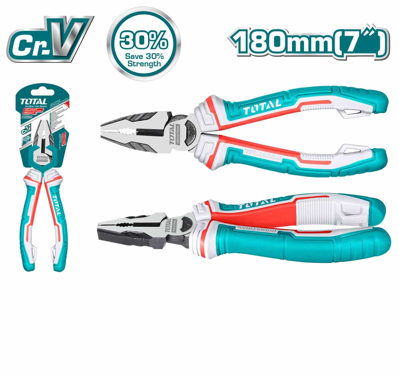 Kềm răng cao cấp 180mm total THT210706S