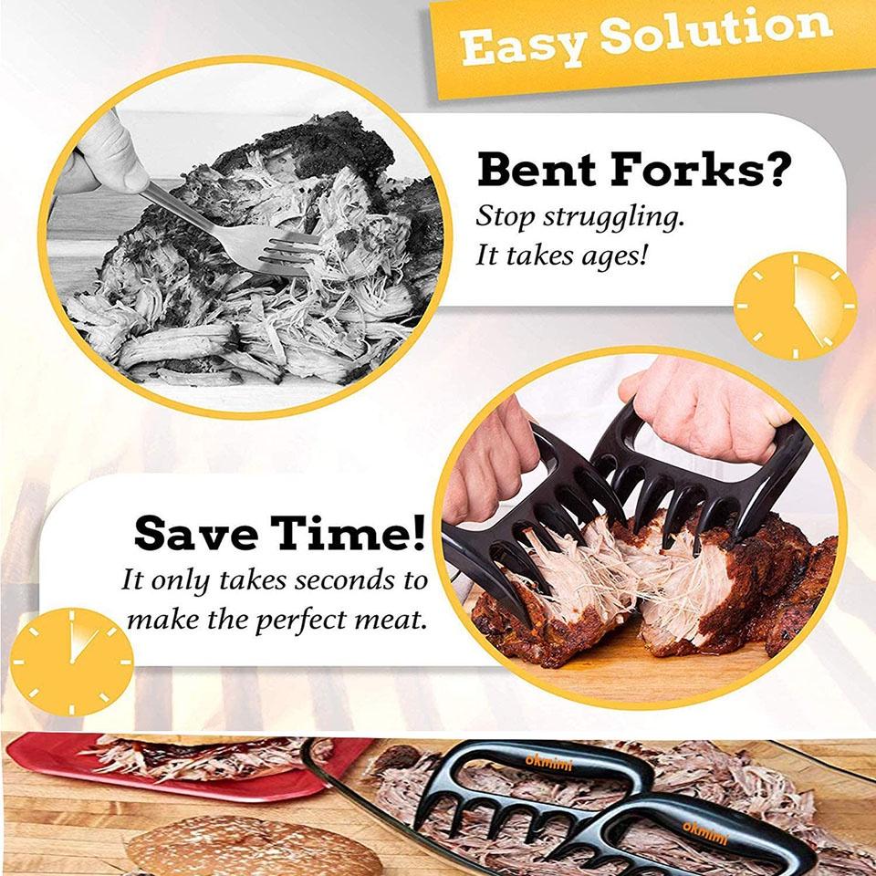 Dụng cụ vuốt cắt thịt BBQ có tay cầm chịu nhiệt