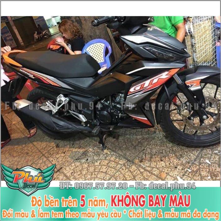 Tem rời Winner Đen nhám GTR , phối cam bạc