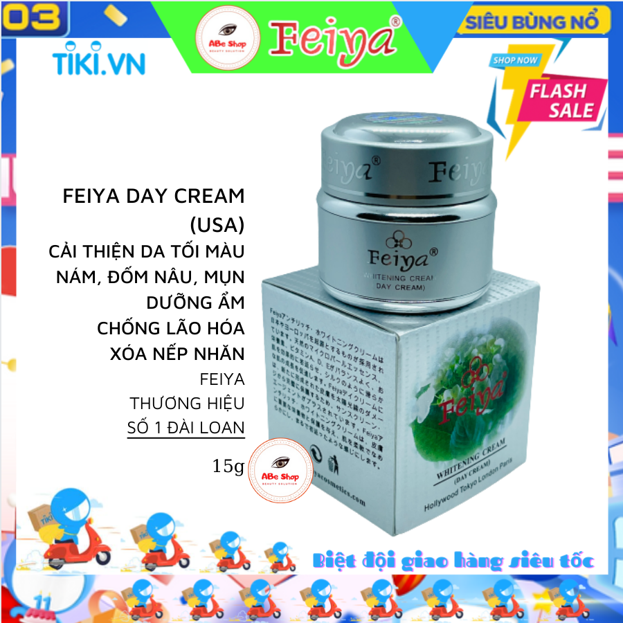 KEM DƯỠNG TRẮNG DA - HỖ TRỢ ĐIỀU TRỊ THÂM NÁM - CHỐNG NHĂN FEIYA 15g