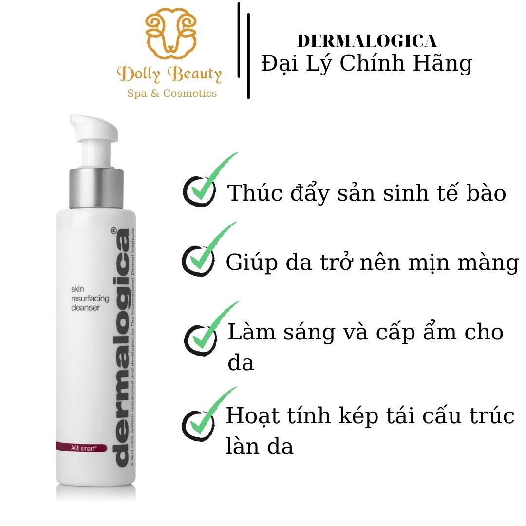 Sữa rửa mặt kết hợp tẩy da chết SKIN RESURFACING CLEANSER của Dermalogica - Dolly Beauty