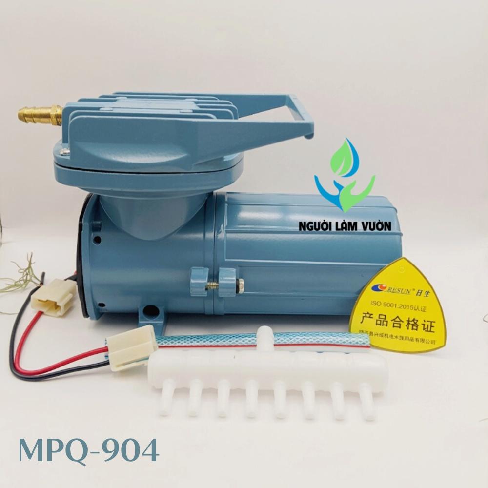 Máy thổi oxy hồ cá - Máy sục oxy bể cá dùng ắc quy 12V thương hiệu RESUN công suất 60W model MPQ-902