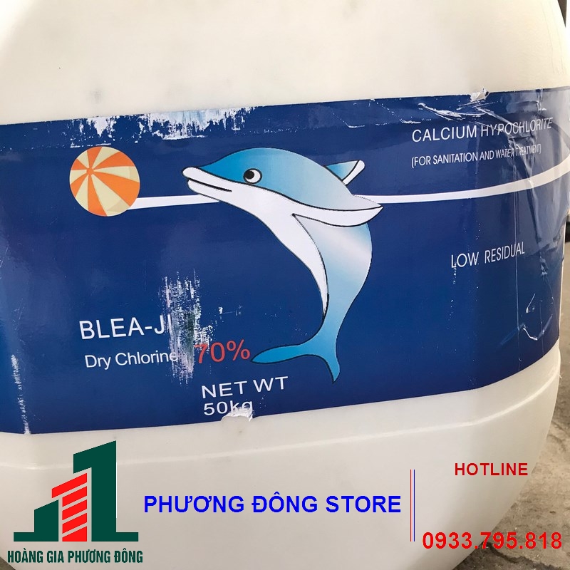 Bột khử khuẩn Chlorine Cá heo 70% _50kg