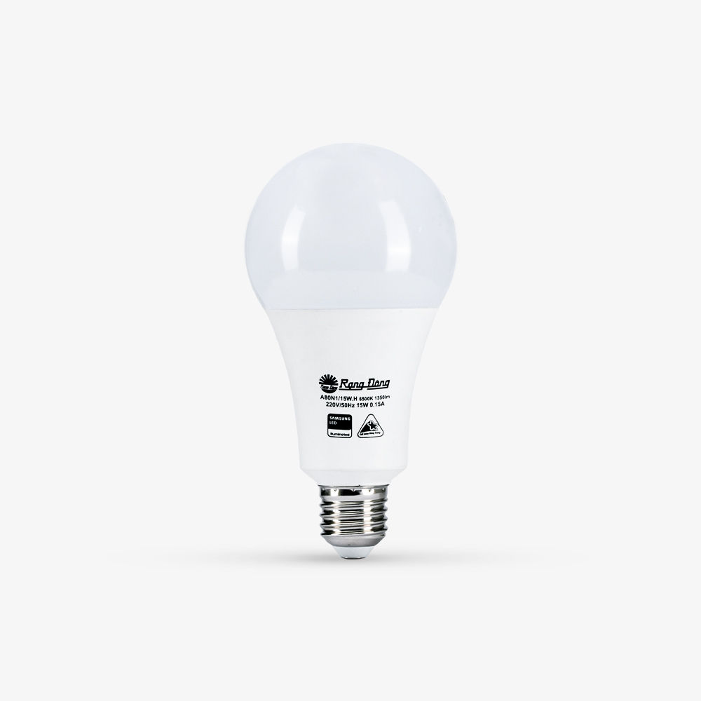 Bóng đèn LED BULB Tròn 15W Rạng Đông Model: A80N1/15W