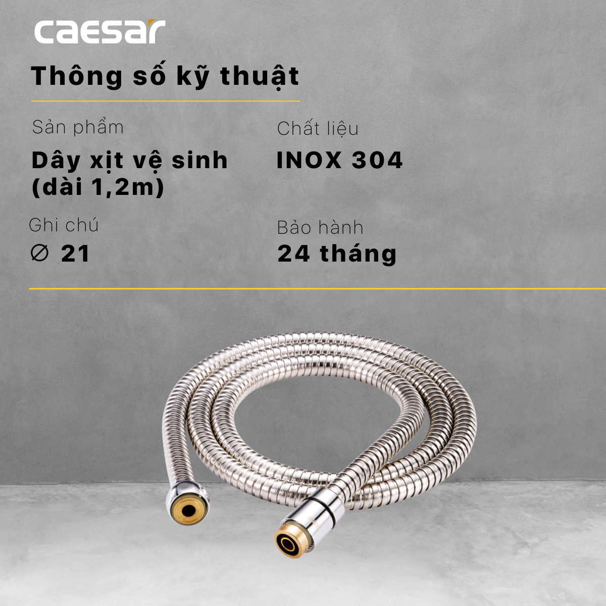 Dây xịt vệ sinh phòng tắm 1.2M
