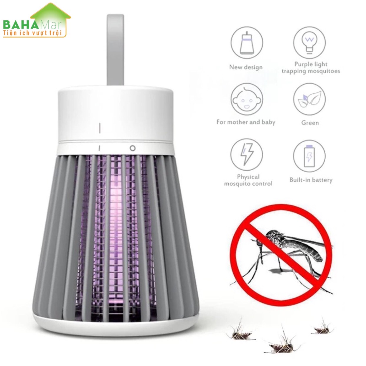 ĐÈN DIỆT MUỖI - DIỆT CÔN TRÙNG ĐA CHỨC NĂNG SẠC ĐIỆN "BAHAMAR" thuận tiện mang theo, nhỏ gọn mà diệt muỗi mạnh mẽ