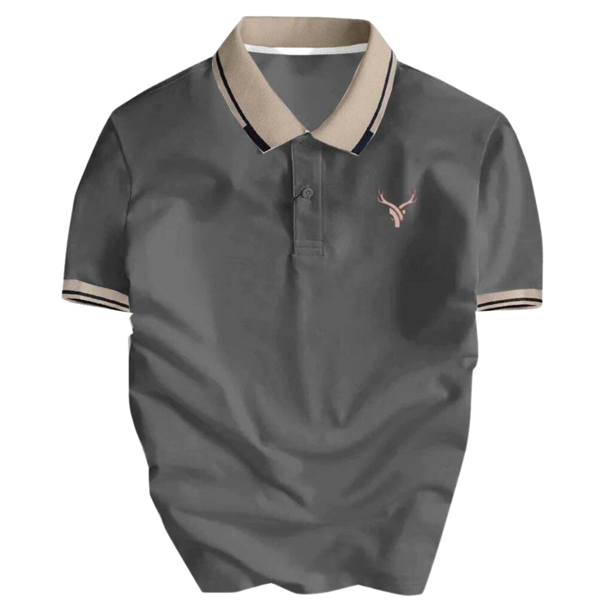 Áo thun nam cổ bẻ thêu logo Deer CB07