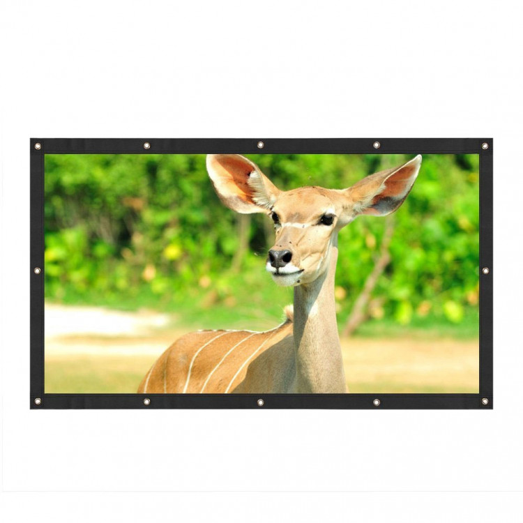 40/"//50/"//60/"//72/"// Projector Projection Screen 16:9 Home Cinema Theater White VA