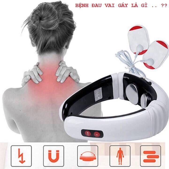 Máy Mát Xa vai Gáy Cổ Xung Điện Thông Minh Điện Từ Cao Cấp