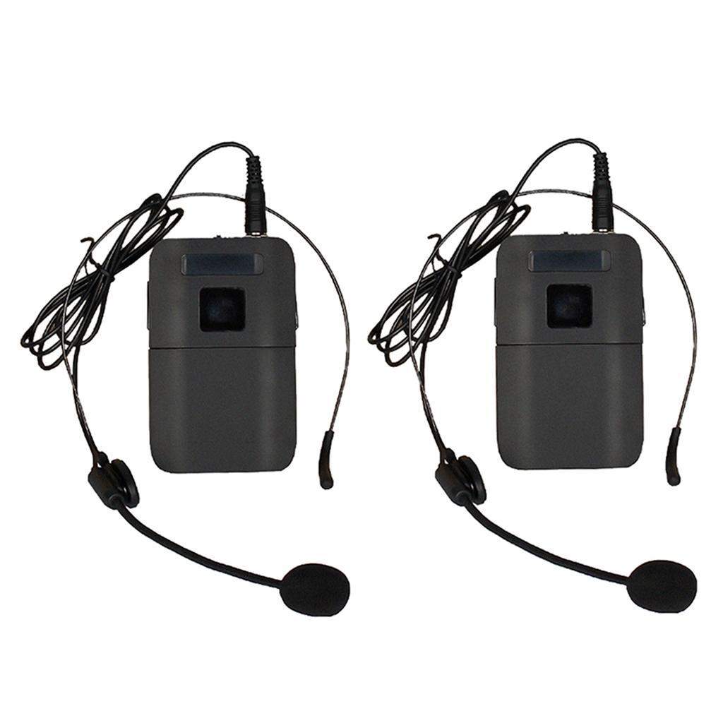 Wireless Microphone System with  LED Screen Display Head Wear