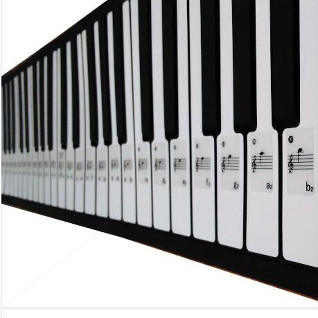 Transparent 49 61 Key Electronic Keyboard 88 Key Piano Stave Note Sticker