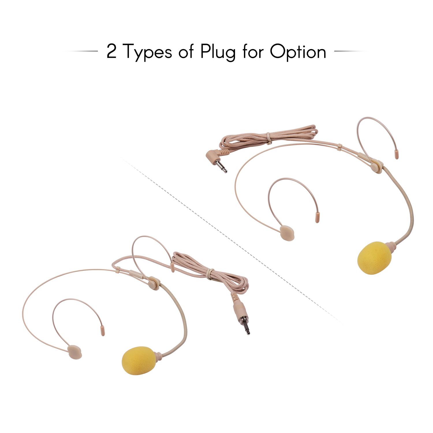 Tai nghe chất lượng tốt Micrô tụ điện Mic 3,5 mm Giao diện góc phải cho Máy phát Bodypack không dây