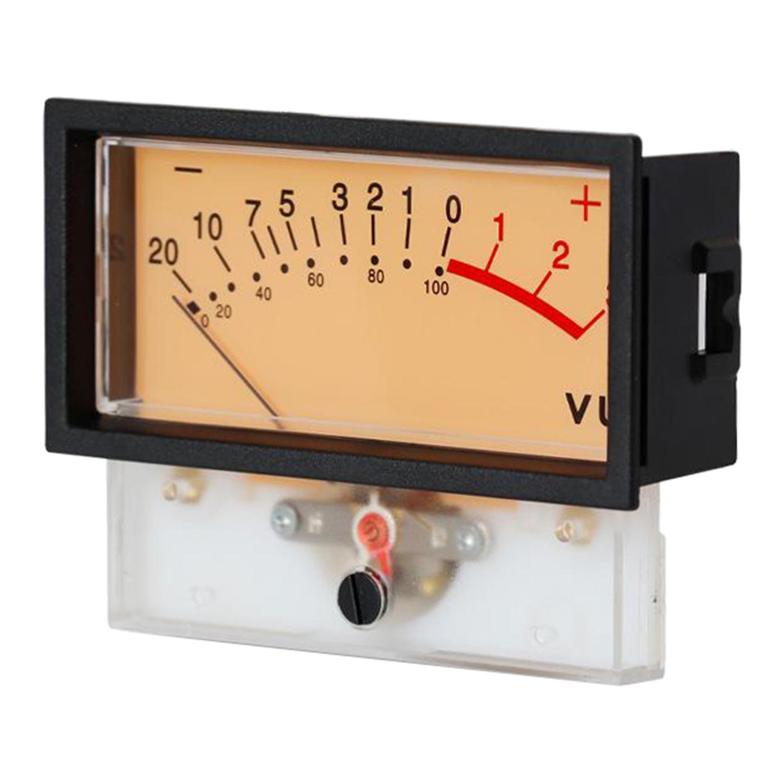 2pcs High Precision VU Meter DB Level Header Audio Meter Chassis with Backlight Input: 1000uA±5%