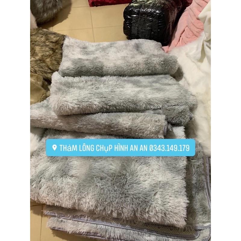 Thảm Lông Loang Xám Trắng Trải Phòng Ngủ , SoFa
