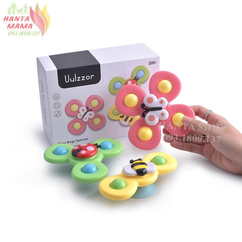 Set 3 đồ chơi con quay spinner hình côn trùng vui nhộn cho bé