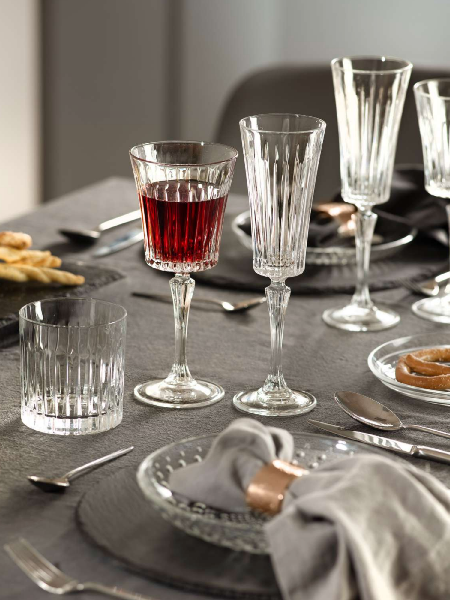 Bộ 06 Ly Vang Thuỷ Tinh Pha Lê Ý RCR - Timeless Flute Goblet 210 ml