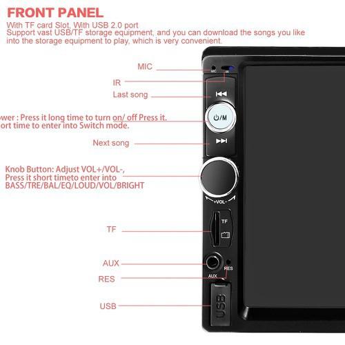 Màn hình ô tô Full HD 7010B, Nghe nhạc, xem phim, nghe đài, Giá Cực Sốc