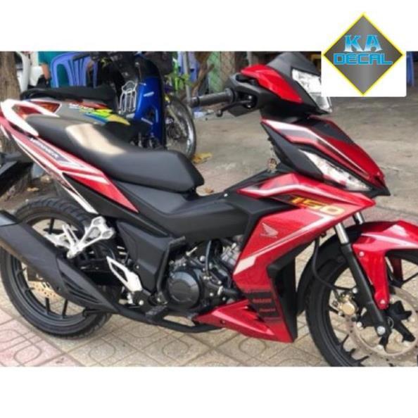 Tem rời winner sọc trắng dán xe đỏ 3 lớp ko bay màu