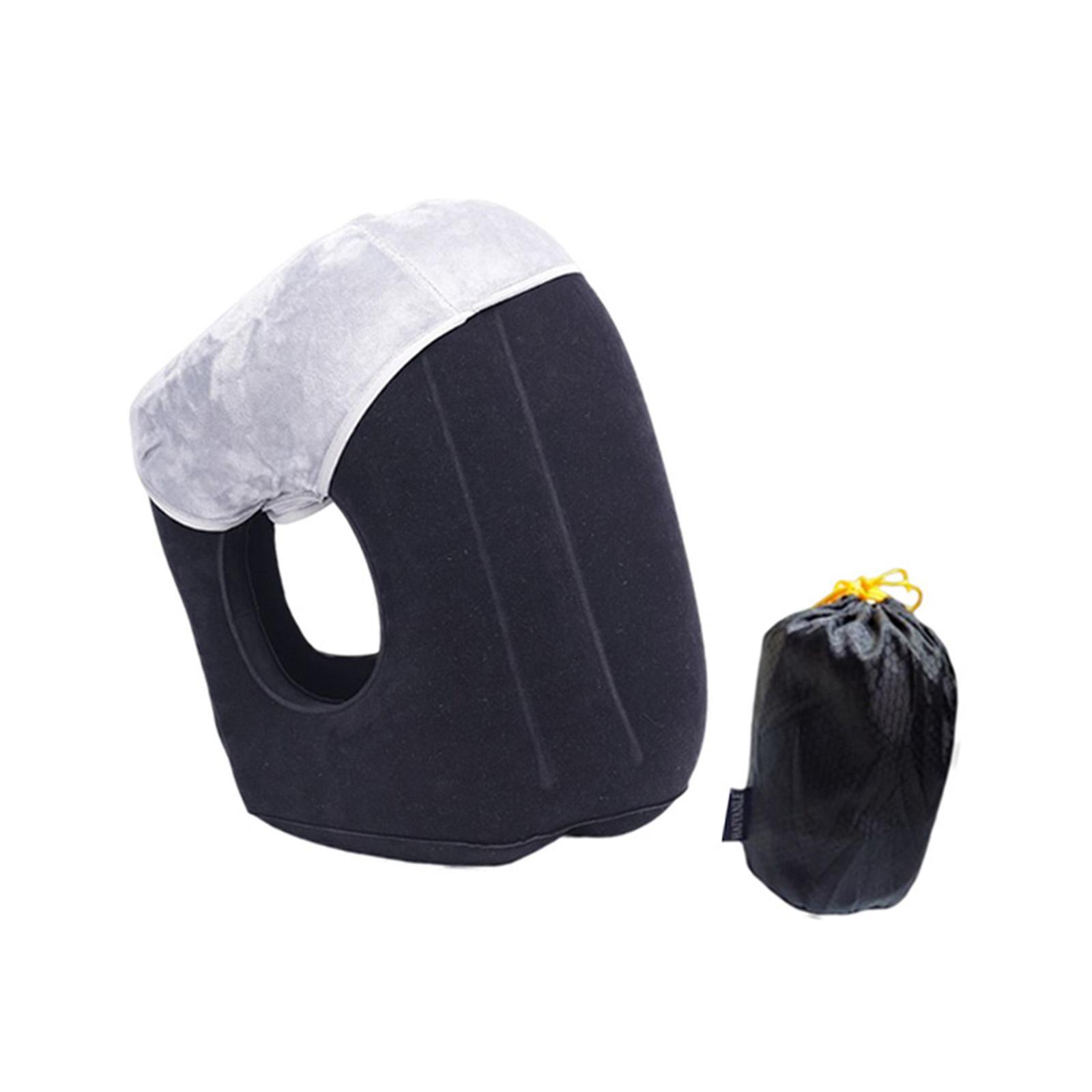 Inflatable Pillow with Drawstring Bag Inflatable Travel Pillow for Bus Train
