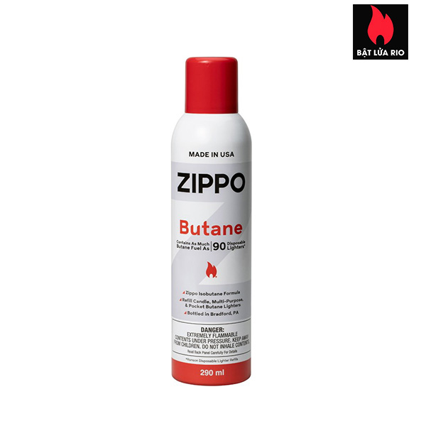 Zippo Butane Fuel 290ml – Gas Butane Zippo chính hãng Mỹ 290ml
