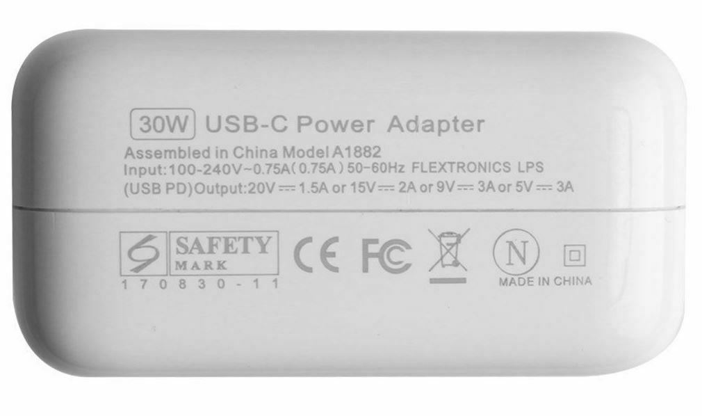 Sạc (Power Adapter Charger for) dành cho Macbook Air M1 M2 A1534 A1932 A1989 A2337 USB-C 30W