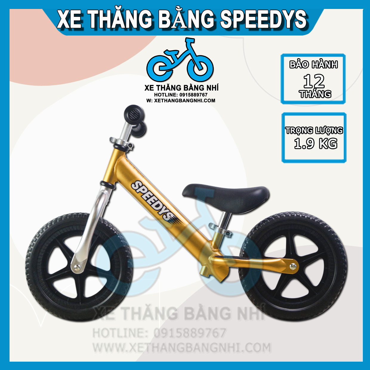 Xe Thăng Bằng SPEEDYS VÀNG Khung nhôm cao cấp