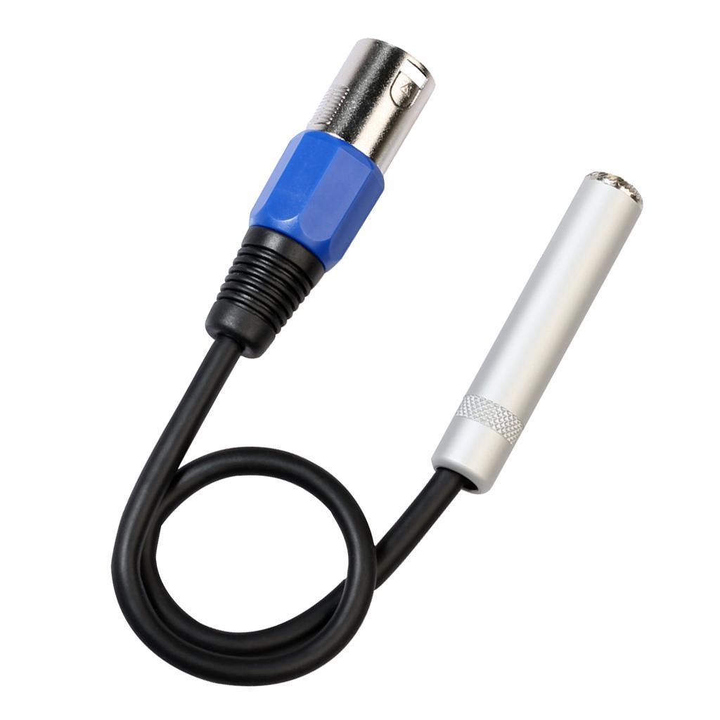 2x Balanced 3-Pin XLR Male to 6.35mm Female Stereo Audio Cable Mic Adapter