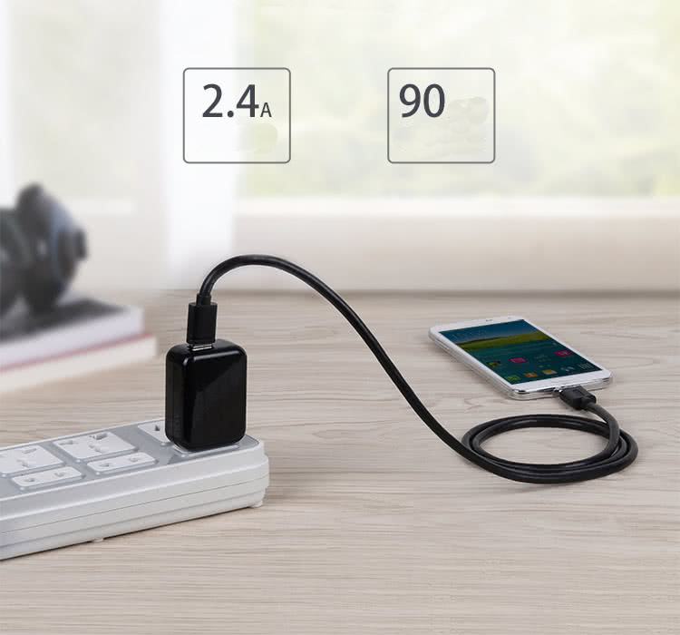 Cáp tín hiệu USB sang microB Unitek Y-C461GBK dài 1m (Đen) HÀNG CHÍNH HÃNG