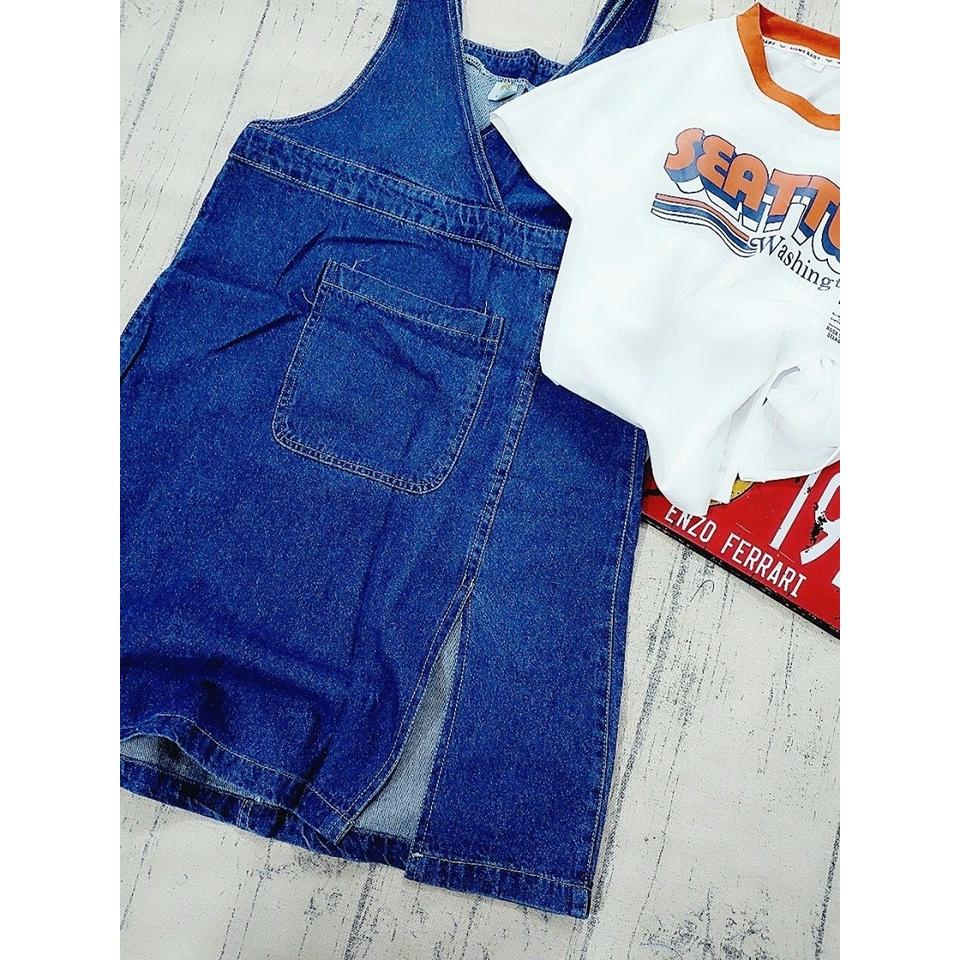 Bộ yếm jeans phong cách cho bé gái size 20-35kg hàng Quảng Châu cao cấp