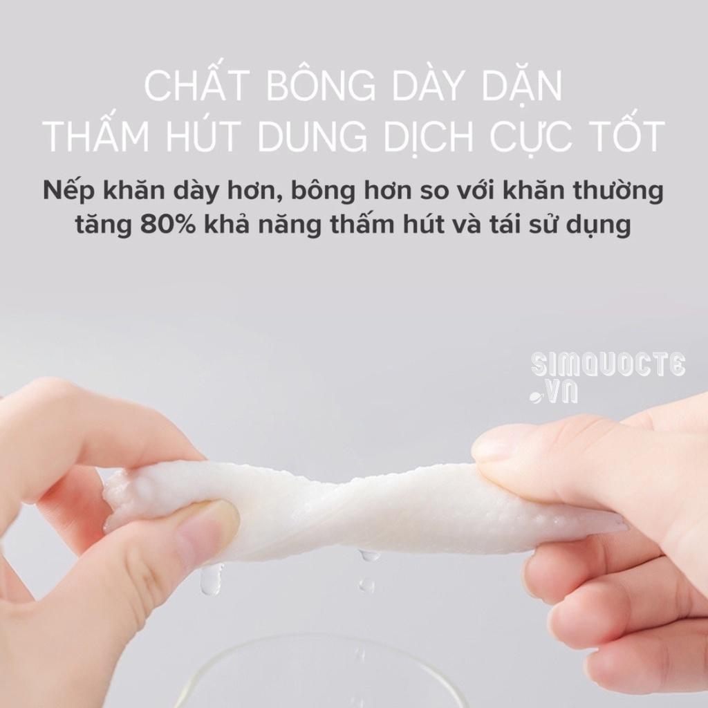 Khăn Mặt Khô Animerry Đa Năng dùng 1 lần lau mặt lau khô, lau ướt - giấy lau mặt 100% cotton mềm mại