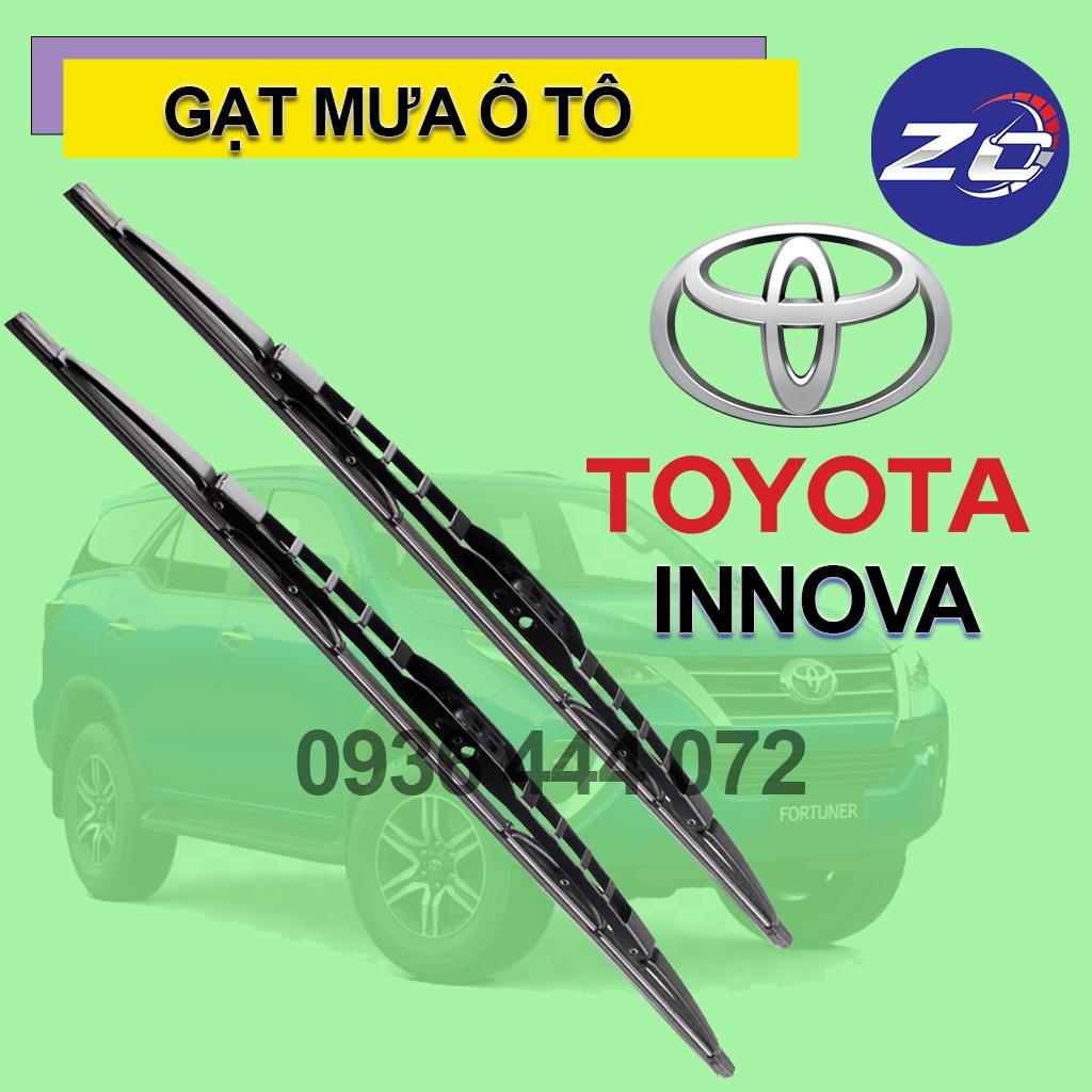 Cần gạt mưa Toyota Innova (2005 - 2022) khung xương lưỡi silicon, chổi gạt nước ô tô, xe hơi