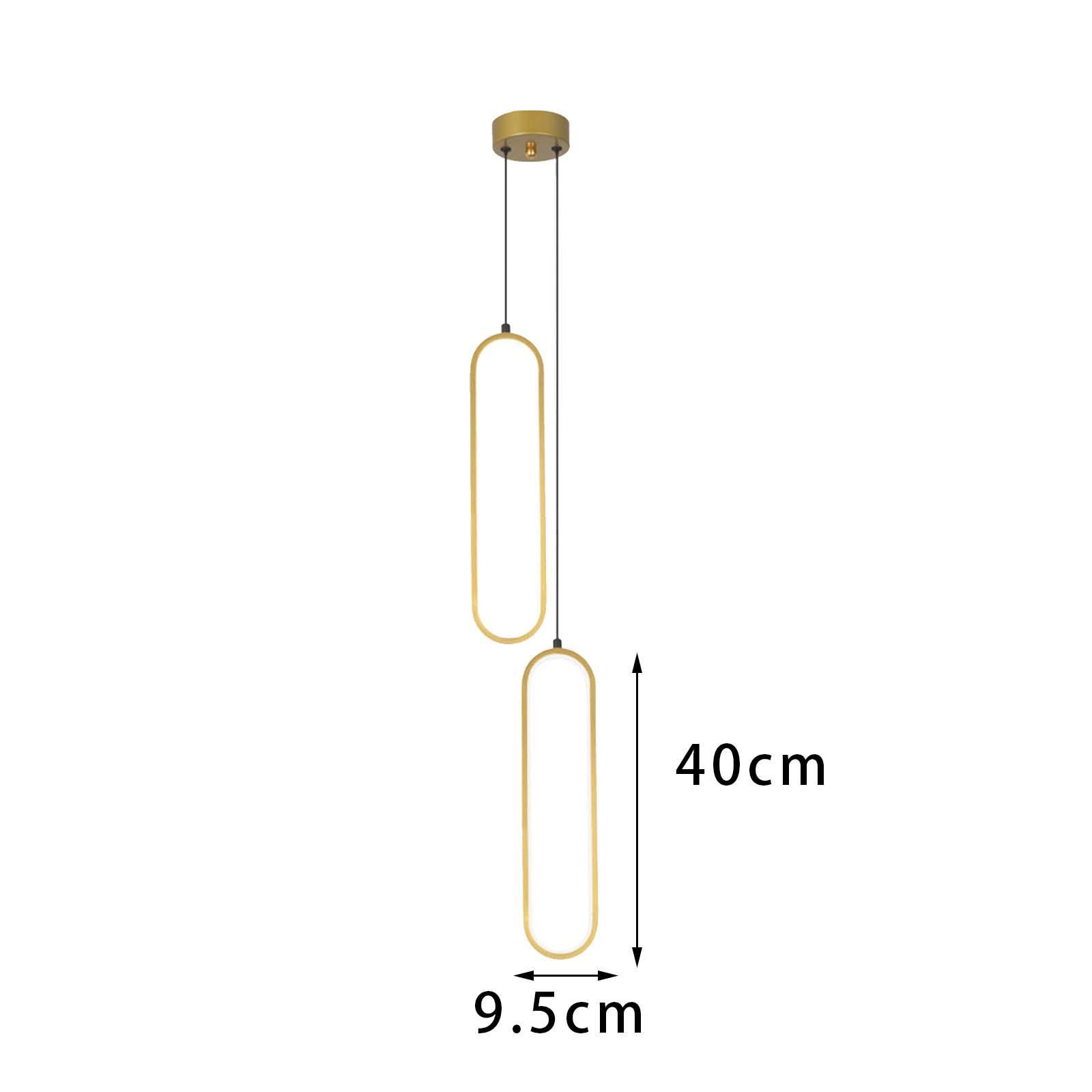 Golden Ceiling Hanging LED Pendant Lighting Adjustable Length Easily Install Pendant Chandelier Aluminum Body for Hallway, Dining Room, Bars