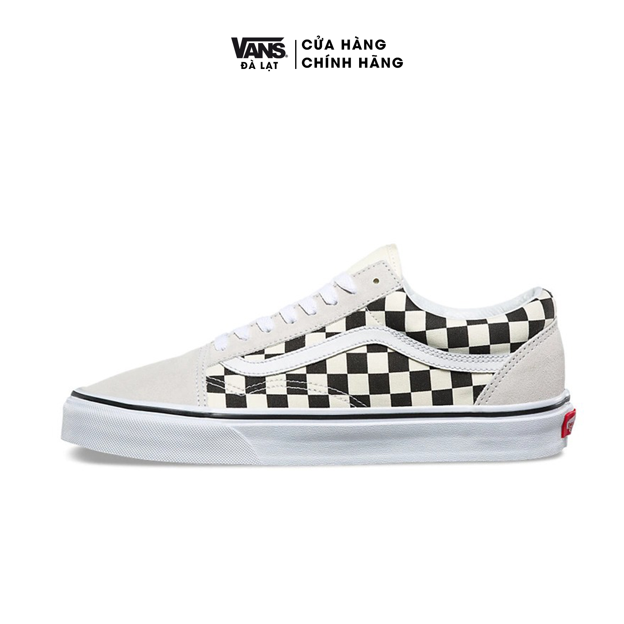 Giày Sneaker Unisex Vans Old Skool Checkerboard Black White CỔ THẤP VN0A38G127K