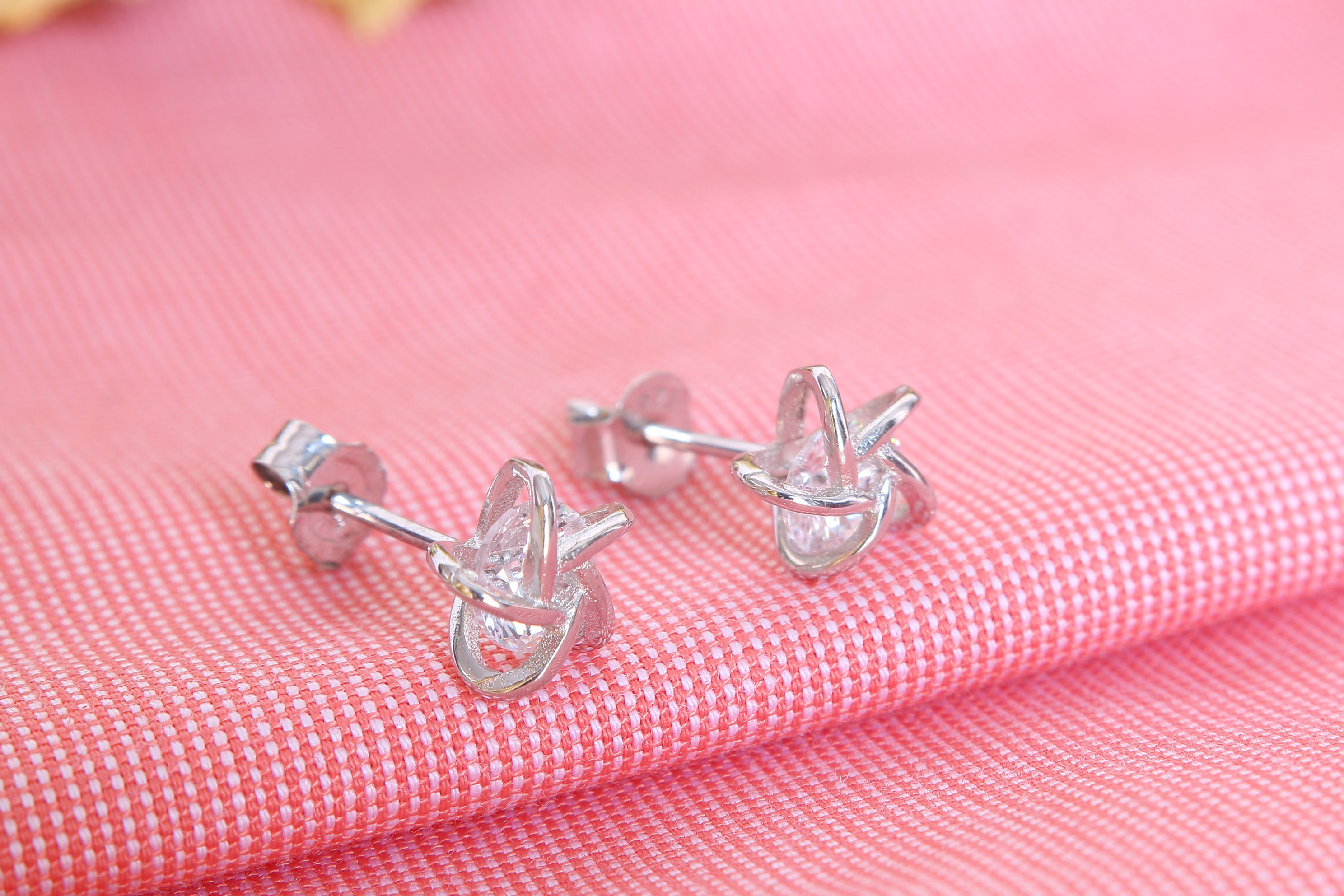 Bông tai bạc nữ Star