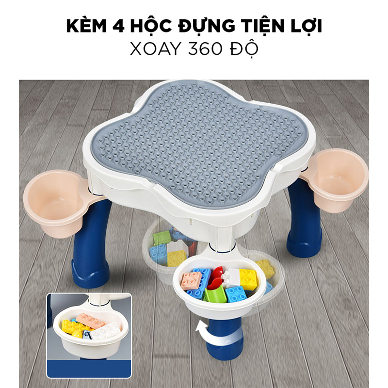 Đồ Chơi PEEK A BOO Bàn Học Kèm Ghế Cho Bé Size Vừa H602-B