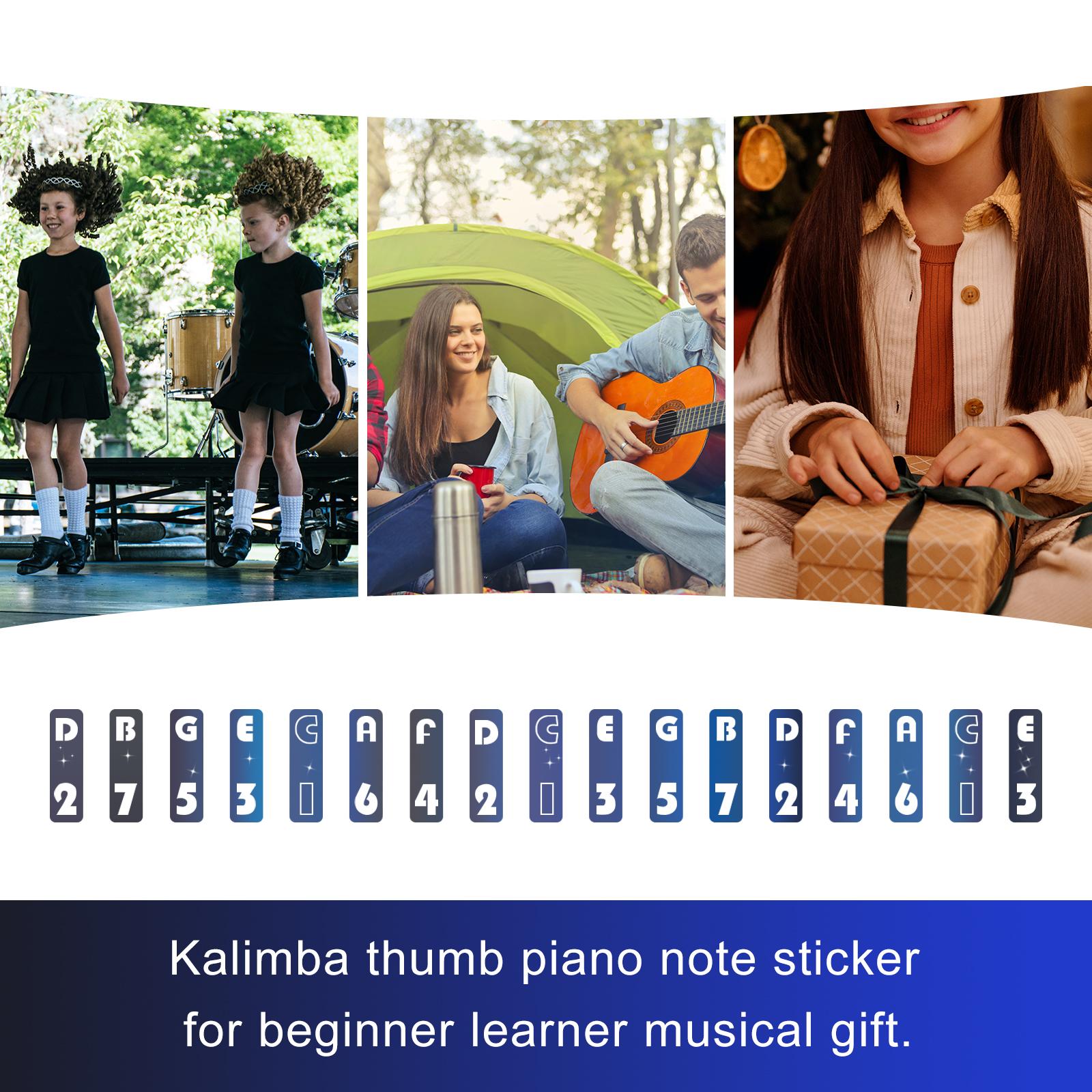 Kalimba Thumb Scale Note Logo Sticker Percussion Parts Access Gift Kit