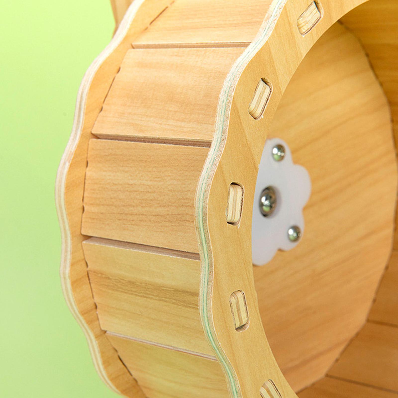 Hamster Running Wheels Mute Wooden Rotary Runner for Hedgehog Ferret Hamster