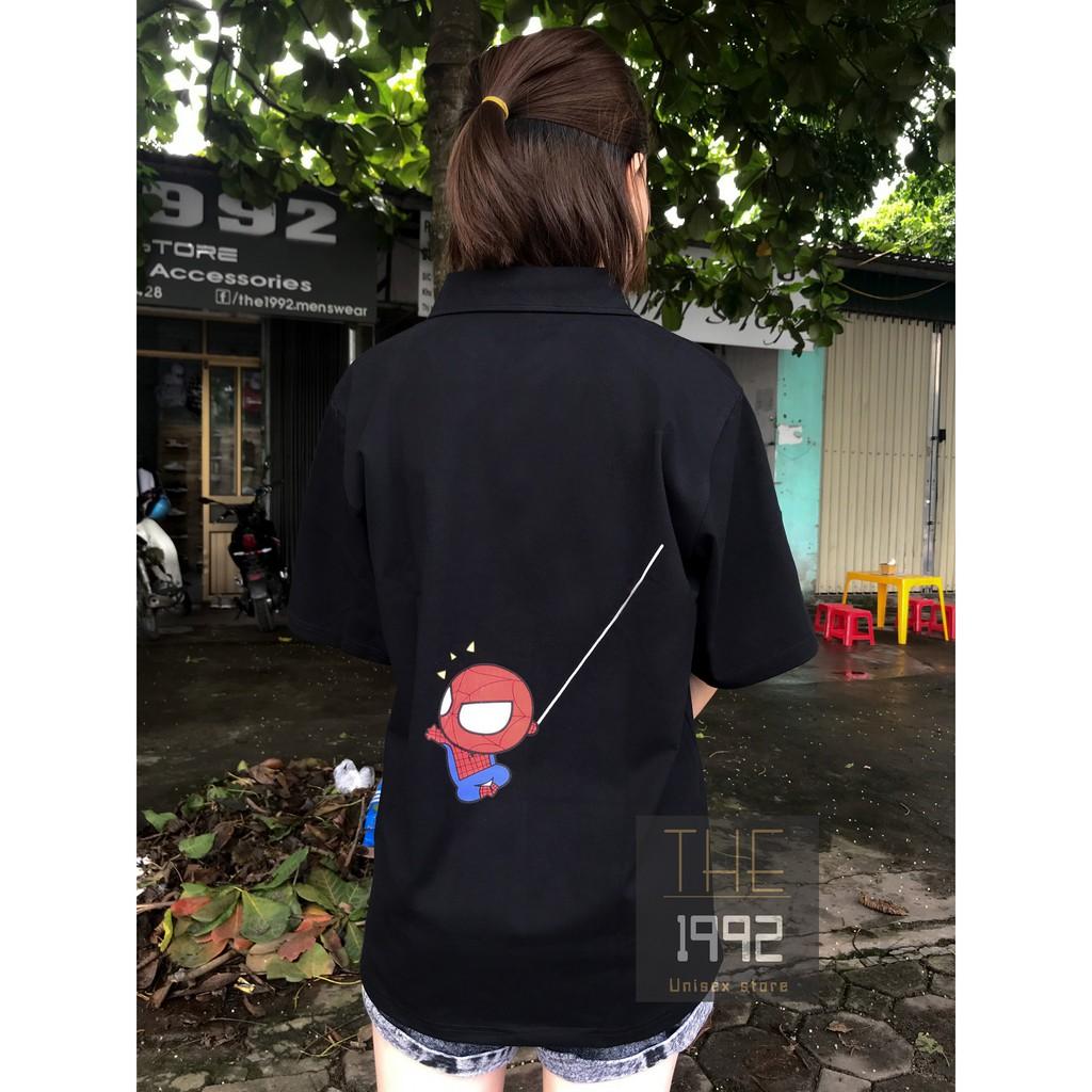 Áo thun áo phông tay lỡ cổ bẻ Polo Unisex 2 màu THE 1992