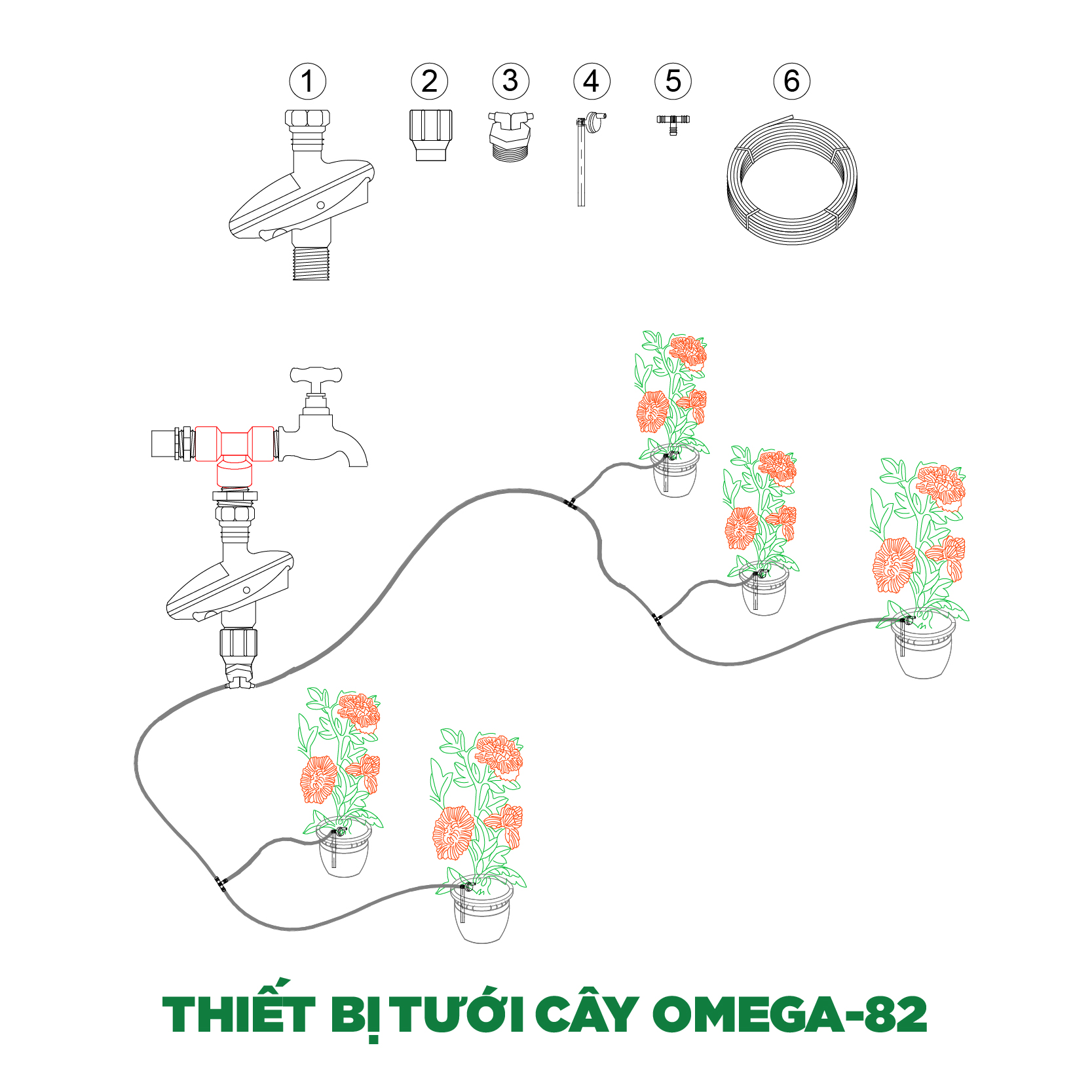 Thiết bị tưới cây OMEGA-82
