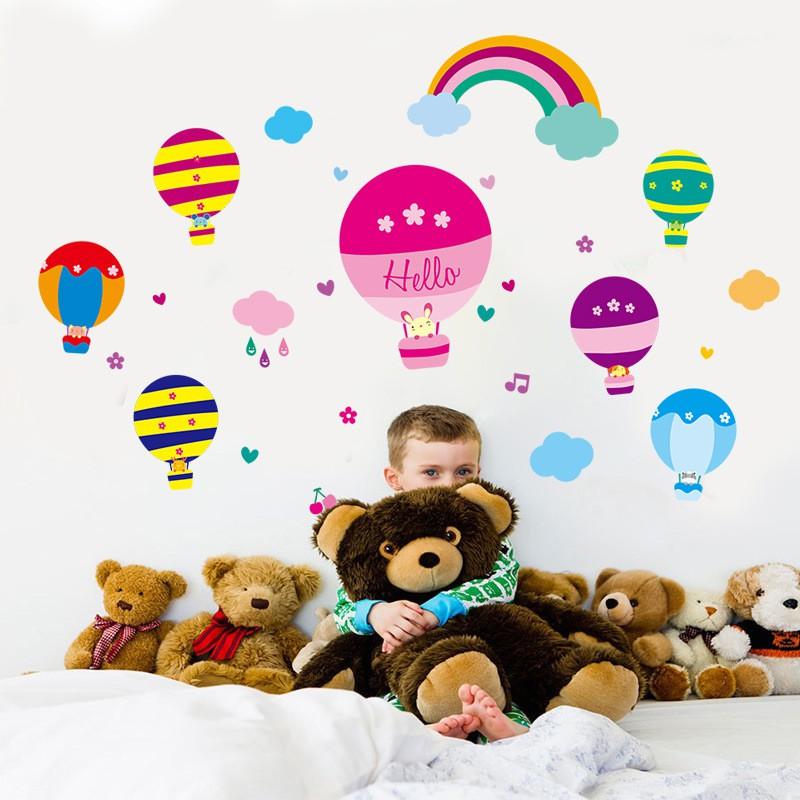 Decal dán tường khinh khí cầu 01