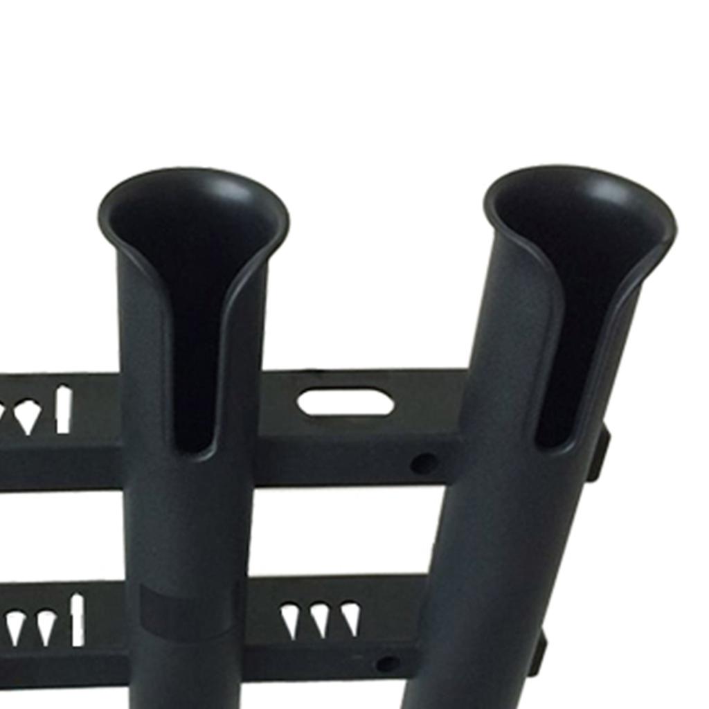 3 Rod Black Fishing Rod Holder Bracket Racks Sockets for Boat Yatch Fishing