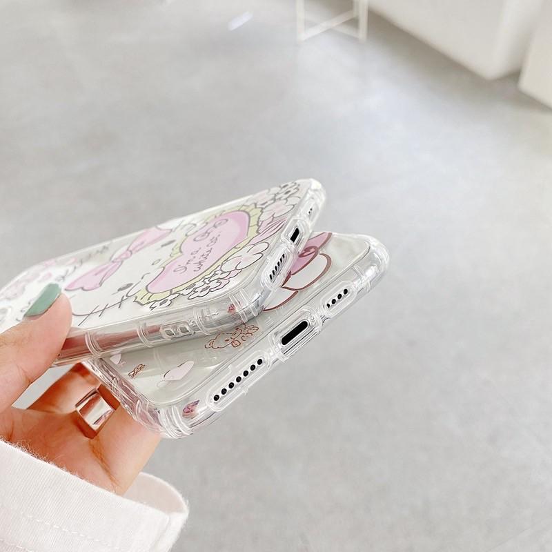 Ốp Lưng Case dành cho Iphone Dẻo Hello kitty hồng Trong Không Ngả Màu 7g/8g/7Plus/8Plus/X/Xs/Xsmax/Xr/11/11Pro/11Promax/12/12pr