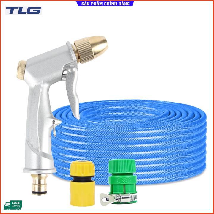 Rửa xe tưới cây Bộ dây và vòi xịt tăng áp lực nước 300% loại 30m cút nhựa,nối nhựa 206701